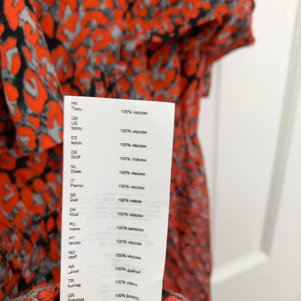 Maje Ruffled Leopard-print Crepe Midi Dress In Multi - Picture 15 of 15